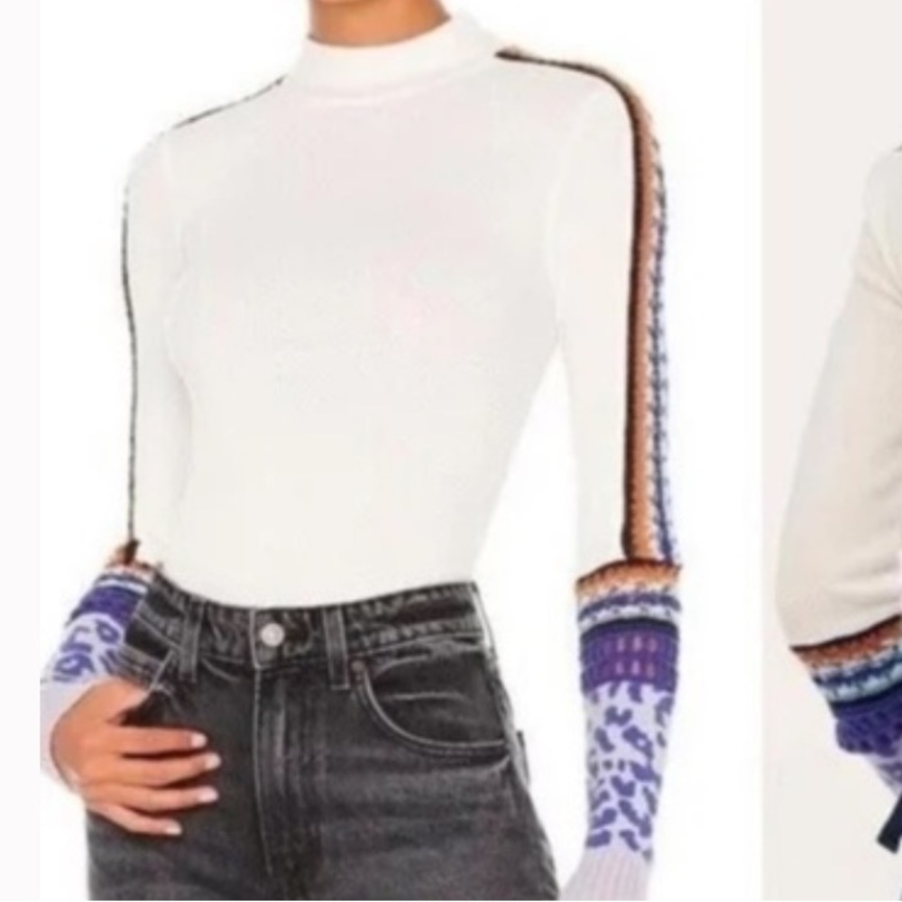 NWOT Free People | Switch It Up Ivory Thermal Top Shirt Womens Orig $78, Sz XS